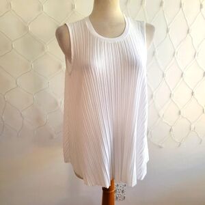 Philosophy Pleated Tank / Pure White / Oversized Small